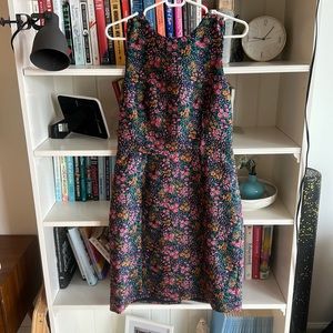 J.Crew jacquard floral print shift dress size 6